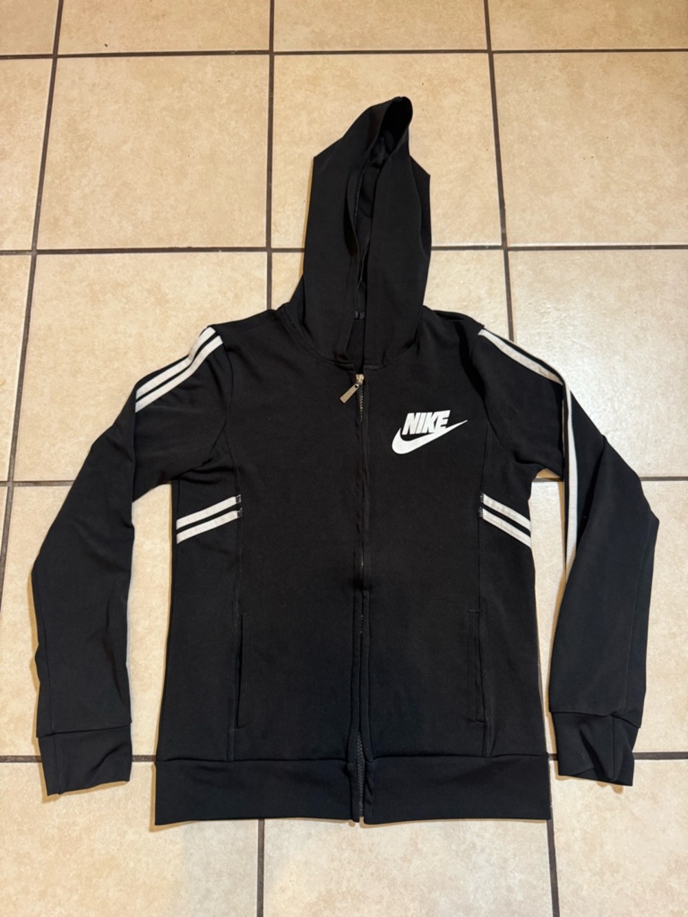 Nike Women’s Black Zip-Up Hoodie Sweatshirt